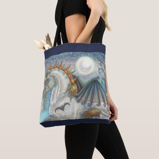 DAPPLED GOTHIC UNICORN, HALLOWEEN HORSE CANVAS TAS (Dichtbij)