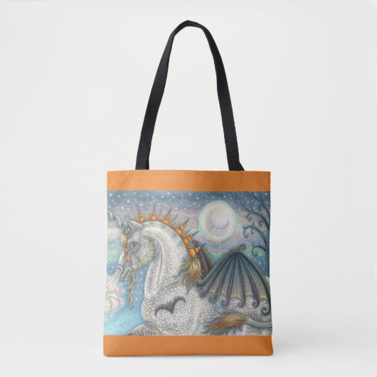 DAPPLED GOTHIC UNICORN, HALLOWEEN HORSE CANVAS TAS (Voorkant)