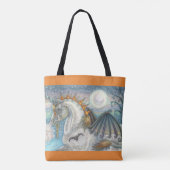 DAPPLED GOTHIC UNICORN, HALLOWEEN HORSE CANVAS TAS (Achterkant)