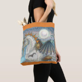 DAPPLED GOTHIC UNICORN, HALLOWEEN HORSE CANVAS TAS (Dichtbij)