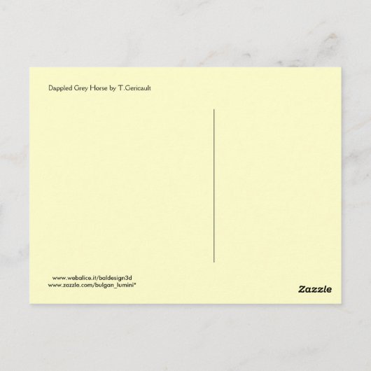 DAPPLED GRAY HORSE BRIEFKAART (Achterkant)