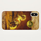 DAPPLED GRAY HORSE MONOGRAM Case-Mate iPhone CASE (Achterkant (horizontaal))