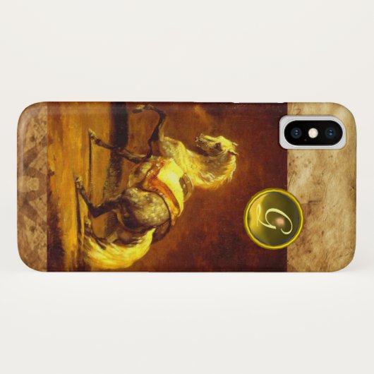 DAPPLED GRAY HORSE MONOGRAM Case-Mate iPhone CASE (Achterkant (horizontaal))