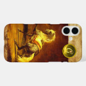 DAPPLED GRAY HORSE MONOGRAM Case-Mate iPhone CASE (Achterkant (horizontaal))