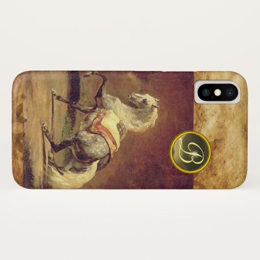 DAPPLED GRAY HORSE MONOGRAM Case-Mate iPhone CASE (Achterkant (horizontaal))