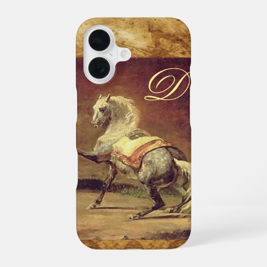 DAPPLED GRAY HORSE MONOGRAM iPhone 16 HOESJE (Achterkant)