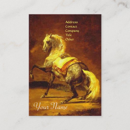 DAPPLED GRAY HORSE Monogram Visitekaartje (Voorkant)