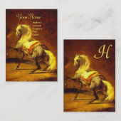 DAPPLED GRAY HORSE Monogram, zwart Visitekaartje (Voorkant / Achterkant)