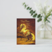 DAPPLED GRAY HORSE Monogram, zwart Visitekaartje (Staand voorkant)