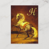 DAPPLED GRAY HORSE Monogram, zwart Visitekaartje (Achterkant)