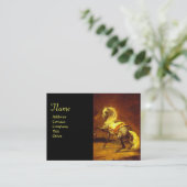 DAPPLED GRAY HORSE Monogram, zwart Visitekaartje (Staand voorkant)