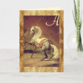 DAPPLED GRAY HORSE PARCHMENT Monogram Notitiekaartje (Voorkant)