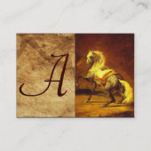 DAPPLED GRAY HORSE Parchment Monogram Visitekaartje (Achterkant)