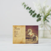 DAPPLED GRAY HORSE Parchment Monogram Visitekaartje (Staand voorkant)