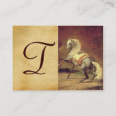 DAPPLED GRAY HORSE Parchment Monogram Visitekaartje (Achterkant)