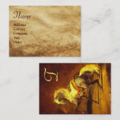 DAPPLED GRAY HORSE Parchment Monogram Visitekaartje (Voorkant / Achterkant)