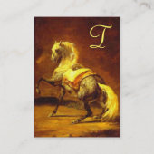 DAPPLED GRAY HORSE Parchment Monogram Visitekaartje (Achterkant)