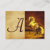 DAPPLED GRAY HORSE Parchment Monogram Visitekaartje (Achterkant)