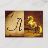 DAPPLED GRAY HORSE Parchment Monogram Visitekaartje (Achterkant)