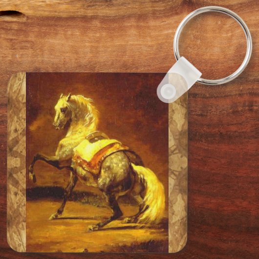 DAPPLED GRAY HORSE SLEUTELHANGER (Achterkant)