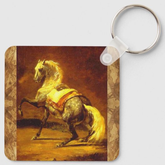 DAPPLED GRAY HORSE SLEUTELHANGER (Achterkant)