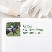 Dappled Grijs Race Paard Mailing Label (Insitu)