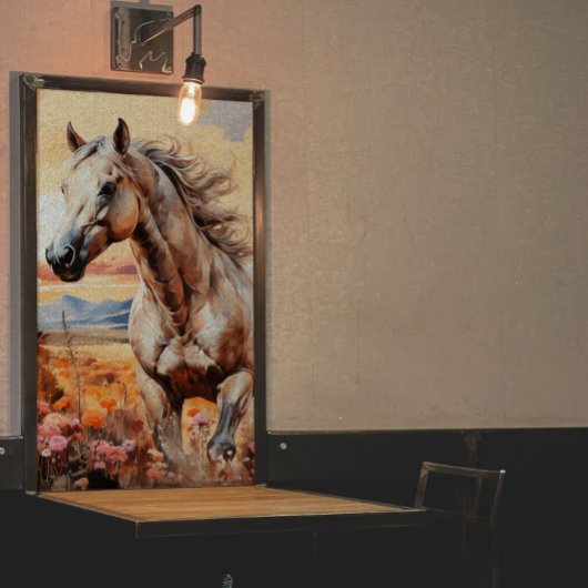 Dappled Grijs Wild Paard Decoupage Tissuepapier