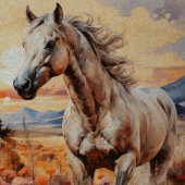 Dappled Grijs Wild Paard Decoupage Tissuepapier