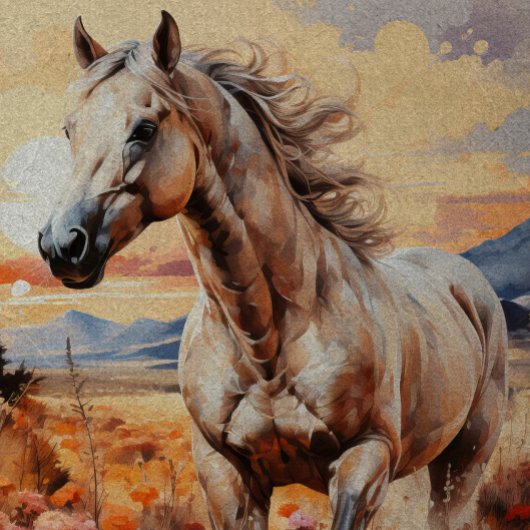 Dappled Grijs Wild Paard Decoupage Tissuepapier