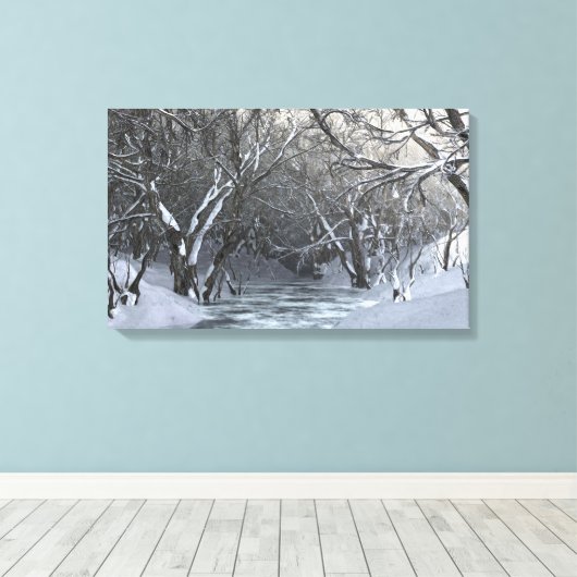 Dapplewood (Winter) Canvas Afdruk (Insitu (Houten vloer))