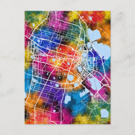 Daqing China Stadsplattegrond Briefkaart