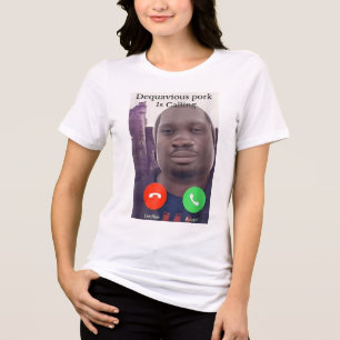 Daquavous Pork noemt John Pork Meme Joke Odd Tri-Blend Shirt