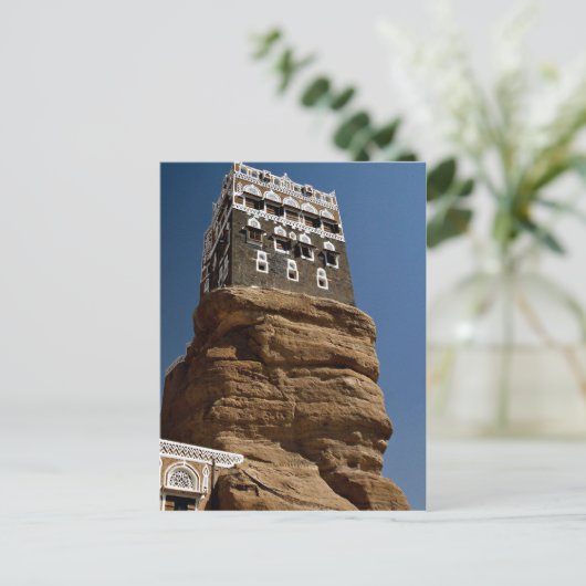 Dar Al-Hajar, Wadi Dhar, Republiek Jemen Briefkaart (Staand voorkant)