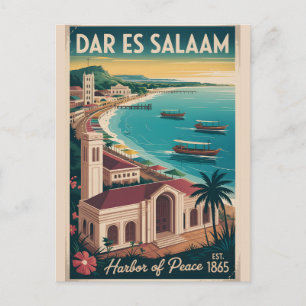 Dar es Salaam Poster Tanzania Reis Kunst Tanzania Feestdagenkaart