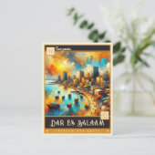 Dar es Salaam, Tanzania | schilderij Briefkaart (Staand voorkant)