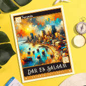 Dar es Salaam, Tanzania | schilderij Briefkaart