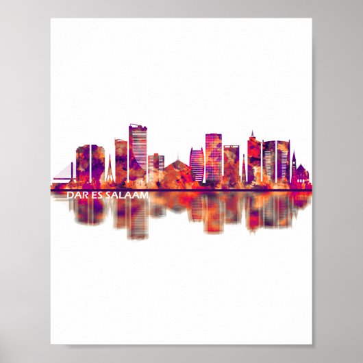 Dar es Salaam Tanzania Skyline Poster (Voorkant)