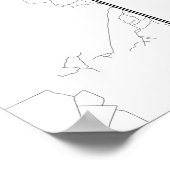 Dar es Salaam, Tanzania (zwart op wit) Poster (Hoek)