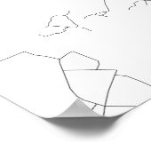 Dar es Salaam, Tanzania (zwart op wit) Poster (Hoek)