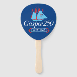 DAR Gaspee250 - Cursief Logo op blauw handventilat Handwaaier