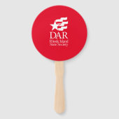 DAR Gaspee250 Handventilator - Robuust Logo op roo Handwaaier (Achterkant)