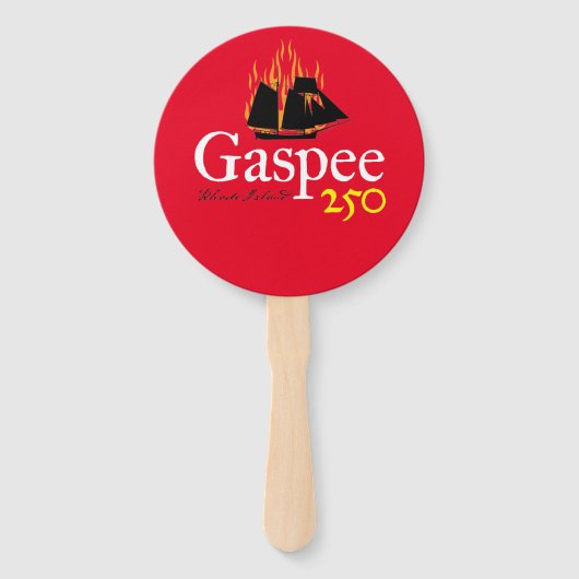 DAR Gaspee250 Handventilator - Robuust Logo op roo Handwaaier (Voorkant)