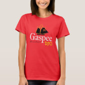 DAR Gaspee250 Robuust Logo op rood T-shirt (Voorkant)
