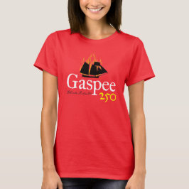 DAR Gaspee250 Robuust Logo op rood T-shirt