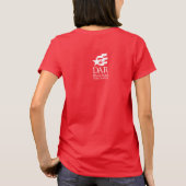 DAR Gaspee250 Robuust Logo op rood T-shirt (Achterkant)