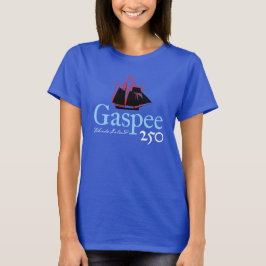 DAR Gaspee250 Rustic Logo op blauw T-shirt