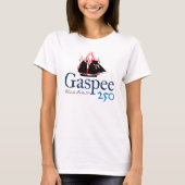 DAR Gaspee250 Rustic Logo (wit) T-shirt (Voorkant)