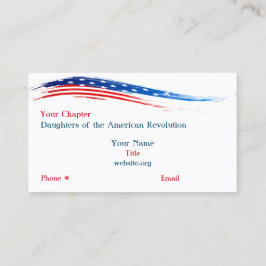 DAR Hoofdstuk Word Art Visitekaartje