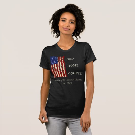 DAR Motto (Daughters of the American Revolution) T-shirt (Voorkant volledig)