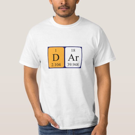 Dar periodiek lijstnaam shirt (Voorkant)